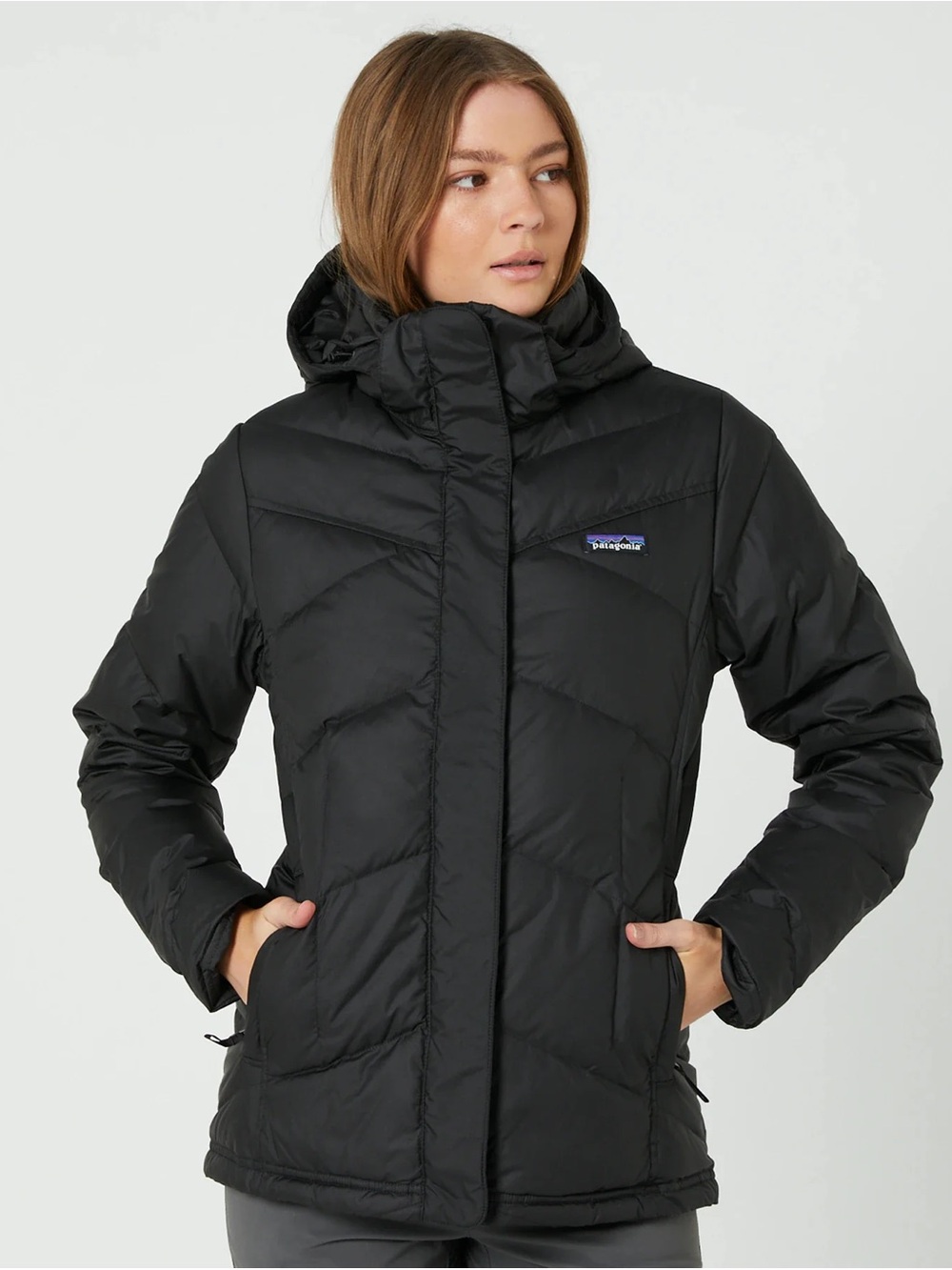 Patagonia Women's Black Hooded Insulated Jacket